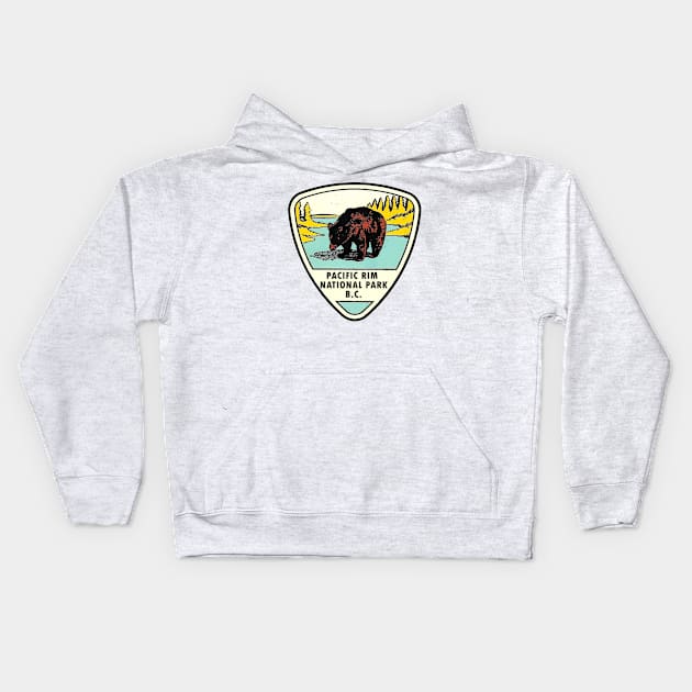 Pacific Rim National Park BC Vintage Kids Hoodie by Hilda74